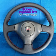 Cover Steering Subaru Impreza V9 STi Custom Steering Cover DIY Nappa Jahit Sendiri