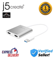 J5create USB 3.0 to 4K HDMI and 2K HDMI Dual Display Adapter (JUA365)