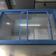 Freezer Slide Glass Kaca 250 L, BerGaransi, Bandung, SECOND SIAP PAKAI