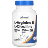 Nutricost, L-Arginine & L-Citrulline, 120 Capsules