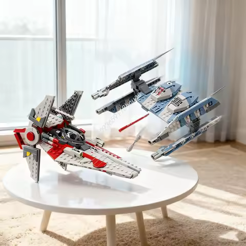 623pcs MOC SW V Wing Starfighter Vs Hyena Star Battle Toys Model Building Blocks DIY Festivals Gift 