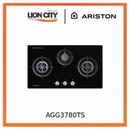 Ariston AGG3780TS 78cm 3-Burners Gas Hob (Town Gas)