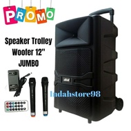 Speaker Aktif Portable DAT 12 inch Bluetooth Karaoke Aux USB Free 2