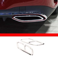 For Mercedes Benz CLA C118 W118 2020-2023 Car Muffler Exhaust Pipe Tail Throat Cover Trim Stainless 