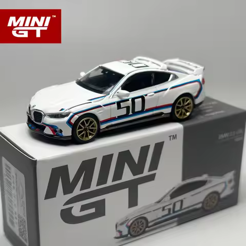 MINIGT 1:64 BMW 3.0 CSL White Alloy Car Model 863