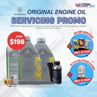 Car Servicing - Mercedes Benz Original 6L Engine Oil Servicing Package | 0W20 5W30 5W40 Car Servicing
