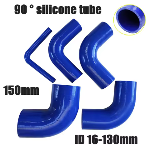 90° Turbocharger Connecting Pipe Blue 16-130mm Reducing High-Temperature Silicone Connecting Hose In