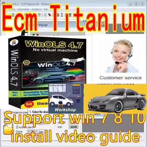 4 in 1 Winols 4.7 Full Activated +108GB Damos Windows 7 10 11 No virtual Multi-language +ECM TITANIU
