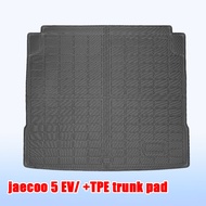 ZLWR Chery Jaecoo 5 EV 2025 พรมปูพื้น พรมปูพื้นท้ายรถ พรมปูพื้นพนักพิง เหมาะสำหรับขับขวา กันน้ำ กันค