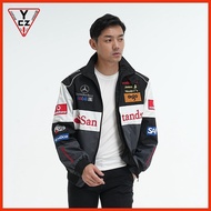 ◊ YCZ F1 Jacket Embroidery Long Sleeve Retro Motorcycle For Women High Quality Vintage Racing