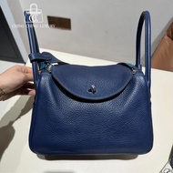 🌈Hermes💙Lindy 26💙寶石藍銀扣🌟97新🌟TC皮🌟愛馬仕🌟