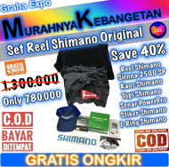 Bayar di Tempat Set Original Shimano 7 in 1 Reel Kerekan Pancing Sienna 2500 SP + Aksesoris Topi Baj