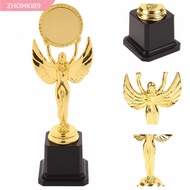 ZHOMKI89 Award Trophy, Plastic Goddess Reward  Cup, Singing Dancing Competition Craft Souvenirs Gold