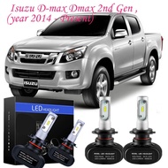 หลอดไฟหน้า Led 8000 Lm H 4 80 W 6000 K 2 ชิ้นสําหรับ Isuzu D - Max Dmax 2nd Gen  ( Year 2014 - Prese
