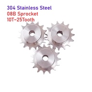 1pcs 08B 304 Stainless Steel Chain Sprocket 10/11/12/13/14/15-25 Teeth Industrial Drive Sprocket Cha