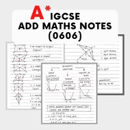 Cambridge IGCSE Add Maths Notes 0606 A* Softcopy
