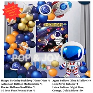 NASA Astronaut Rocket Spaceship Planet Balloon Set Kids Birthday Balloon Party Decoration Belon Hari
