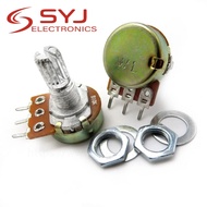 2pcs/lot WH148 15mm Shaft Amplifier Dual Stereo Potentiometer B1K B2K B5K B10K B20K B50K B100K B500K