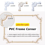 PVC Self Adhesive Panel Moulding Corners Wainscoting Corner Frame Corner Ceiling Corners Wall Panel 