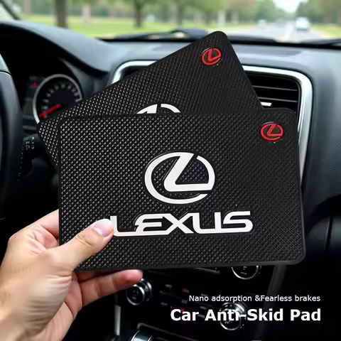 1Pcs Car Logo Non Slip Mat Auto Dashboard Sticky PVC Pads For Lexus GS IS LS500h ES260 ES300h RX350h