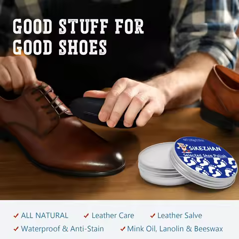 Mink Oil Leather Boots,All-Natural Leather Conditioner with Sponge,Restore Shoes,Jackets,Hats,Baseba