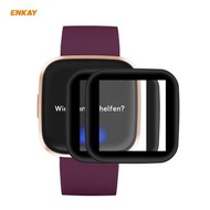 全城熱賣 - 適用於 Fitbit Versa 2 2片裝 ENKAY Hat-Prince 3D曲面PC軟邊+PMMA全屏覆蓋高清屏幕保護膜