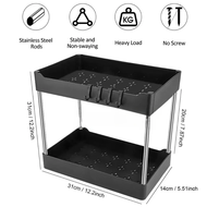 Kitchen Under Sink Storage Organizer 2 Tier Drawer Multipurpose Rack Cabinet Under Sink Storage Rack