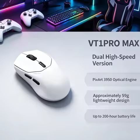 Rapoo VT1PRO MAX Lightweight 59g Wireless Gaming Mouse Ultimate Optical 30000DPI 8KHz Polling Rate 9