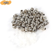 TDJLQ 50PCS LED Holder, Thread Mount 8mm Thread Panel Display Holder, Durable Silver Color 5mm Metal