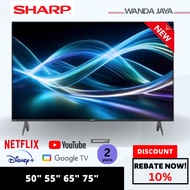 [FREE DELIVERY] Sharp 4K UHD 4TC50HJ6000X Google TV  / 50" 55" 65" 75"/