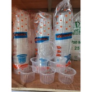 60ml clear plastic cup contains 50 pcs 60ml belimbang pudding jelly cups