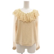 COCO DEAL Blouse Ruffles beige Lace Long sleeves Direct from Japan Secondhand