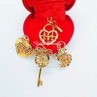 [VELLITA] NEW Pendant "Abacus Moveable Beads" 999.9 Bangkok Gold Plated Pendant<Loket Sempoa Beads B