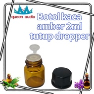 2ml brown amber glass bottle with dropper cap /dropper