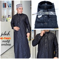 Jubah Pria Gamis Pria Jubbah saudi Jubah muslim Thobe Alfaan Motif emboss pria baju muslim pria dewa