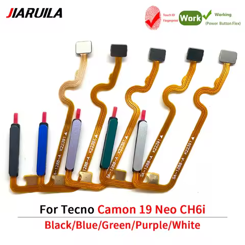 Fingerprint Sensor Flex Cable For Tecno Camon 19 Neo CH6i Fingerprint Sensor Connector Touch ID Main