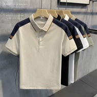M-5XL Comfortable All Match Collar T Shirt Fashion Plus Size Short Sleeved Casual Polo Shirt Men