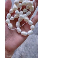 6MM OVAL FRESHWATER PEARL. 16MM WINGS