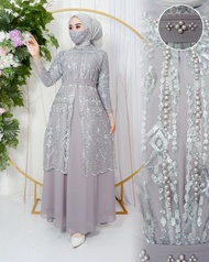 Gamis Dress Cardingan Tali Mewah Kekinian Viral 2023 - Gamis Pesta Pernikanan Model Stlyle Modis Kon