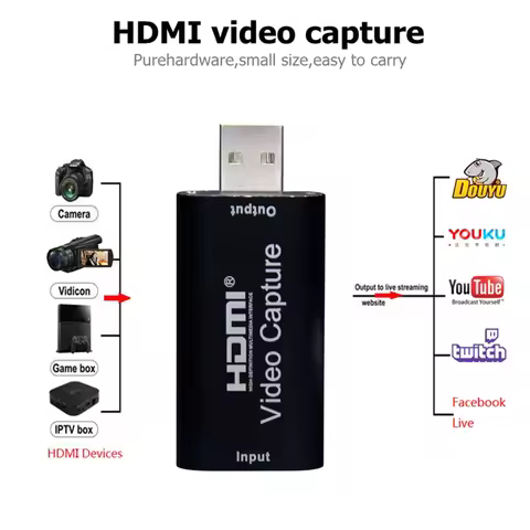 4K HDMI-Compatible Video Capture Card Streaming Board Capture USB 3.0 2.0 Card Grabber Recorder Box 