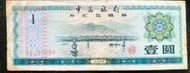 中國銀行外匯兌換劵 大陸外匯劵 人民幣 1979年壹圓 AR210150
