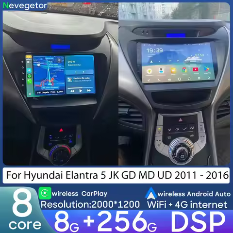 For Hyundai Elantra 5 JK GD MD UD 2011 - 2016 Car Multimedia Player Video Player Navigation CarPlay 