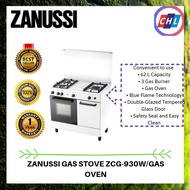 Zanussi (READY STOCK) 3 Burner Freestanding Gas Cooker (White) ZCG930W