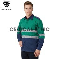 HIJAU KEMEJA LONG SAFETY SHIRT GREEN COMBINATION P3 LONG SAFETY SHIRT PREMIUM K3 SHIRT