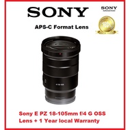 Sony E PZ 18-105mm f/4 G OSS Lens + 1 Year Local Warranty