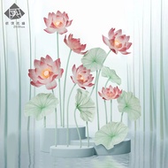 Summer Large Three-Dimensional Simulation Lotus Leaf Lotus High-End Silk Gauze Flower Shop Window De