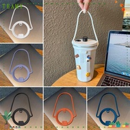 TEAMY 2Pcs Insulated Tumblers, Leakproof Silicone Water Bottle Handle, Keep Drinks Hot Cold Dia 85 t