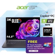 [FREE Portable Monitor] [NEW RTX 5070 & Ryzen 9 AI 365] Acer Swift X | SFX14-61G-R7XG 14.5" 3K OLED 