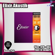 SENAR GITAR ELIXIR NANOWEB  POLYWEB AKUSTIK ELEKTRIK - ACOUSTIC ELEKTRIC GUITAR STRINGS |NICKEL PLAT