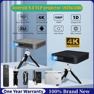 Smart DLP P15 Pro Grey Projector Quad Core ARM Cortex-A55 Dual WiFi Bluetooth 4.2 4K display